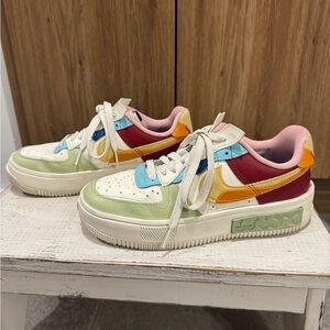 Nike Pink and Blue Sneakers